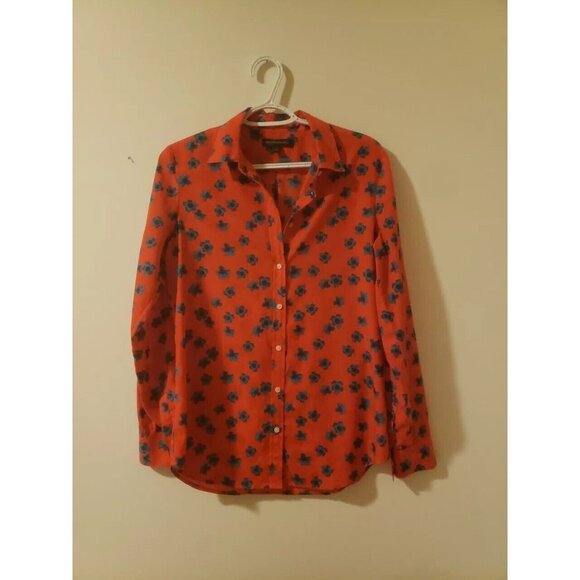 Banana Republic Polyester Bright Floral Button Down Blouse Size S. - Picture 1 of 4